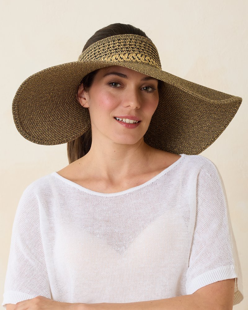 Packable Everyday Full Coverage Visor Mixed Black | Tommy Bahama Featured - Packable Everyday Full Coverage Visor